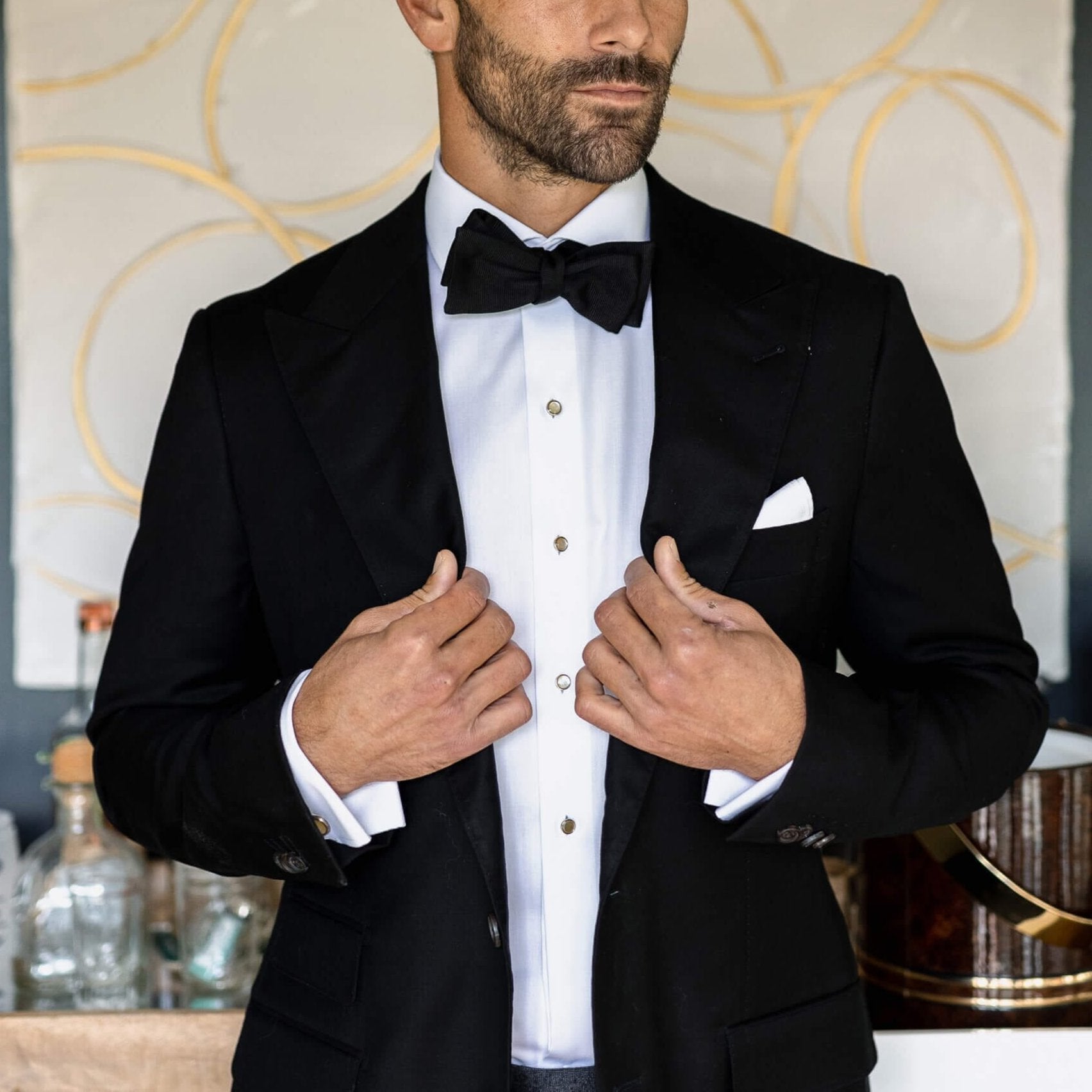 The White Sanders Tuxedo Non Iron Custom Shirt Custom Dress Shirt- Ledbury