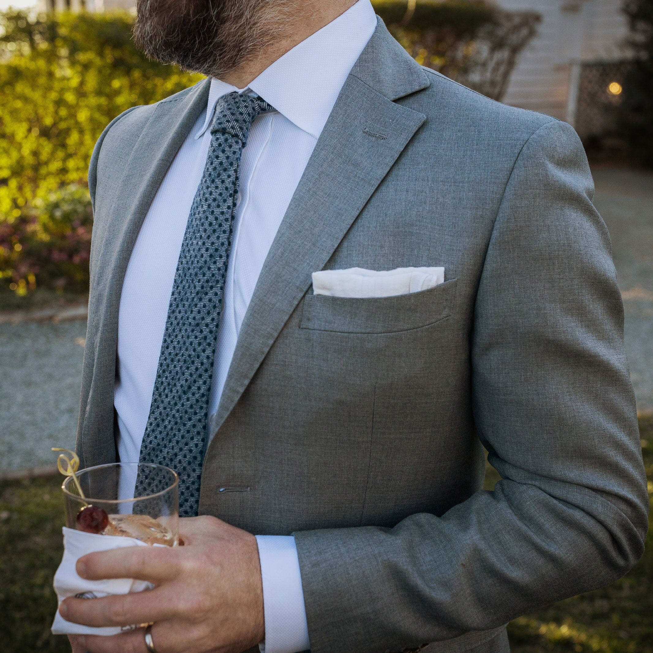 The White Elden Dobby Non Iron Custom Shirt Custom Dress Shirt- Ledbury