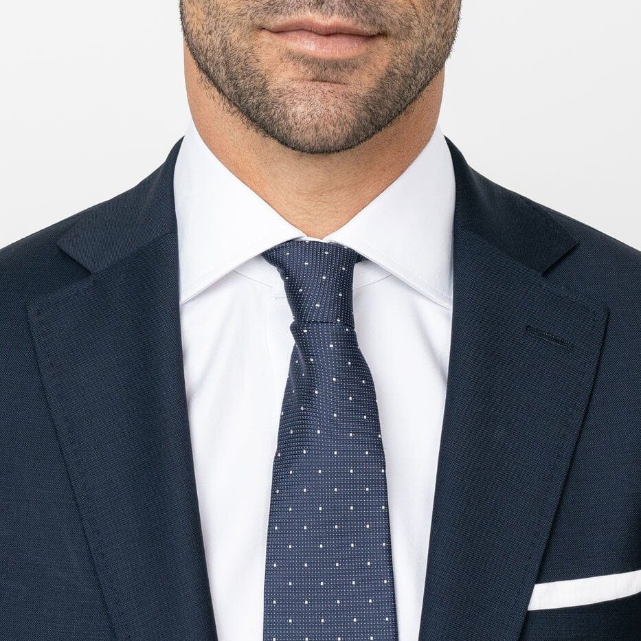 The White Fine Twill Spread Dress Shirt Dress Shirt- Ledbury