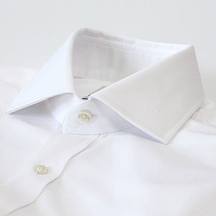 The White Fine Twill Spread Dress Shirt Dress Shirt- Ledbury