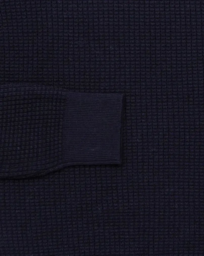 The Navy Walden Thermal Crew Sweater Sweater- Ledbury