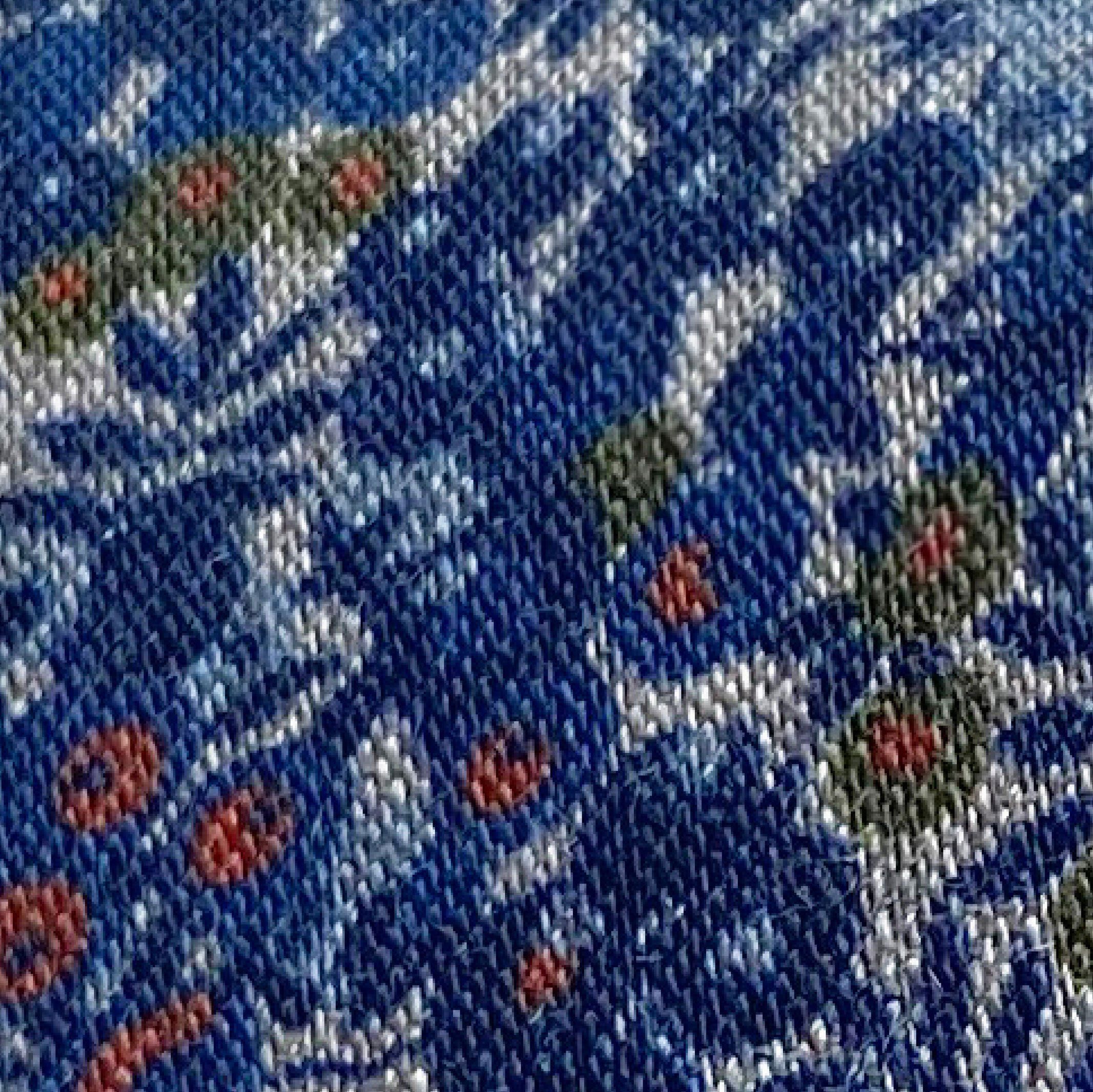 The Deep Blue Ellsworth Print Tie Tie- Ledbury