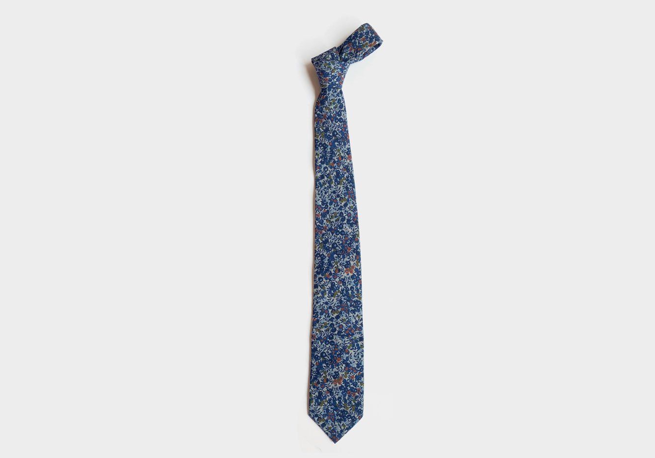 The Deep Blue Ellsworth Print Tie Tie- Ledbury