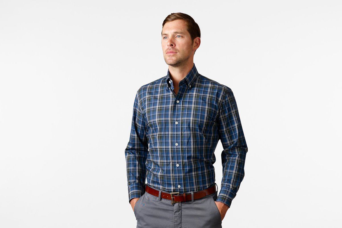 The Grey Aldrich Plaid Casual Shirt Casual Shirt- Ledbury