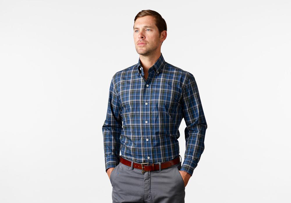 The Grey Aldrich Plaid Casual Shirt Casual Shirt- Ledbury