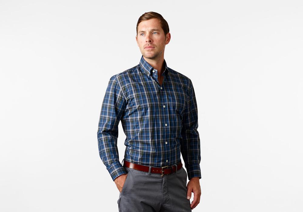 The Grey Aldrich Plaid Casual Shirt Casual Shirt- Ledbury