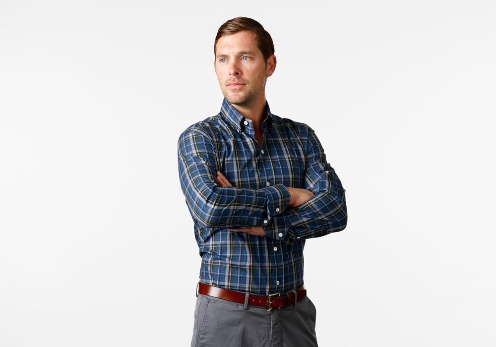 The Grey Aldrich Plaid Casual Shirt Casual Shirt- Ledbury