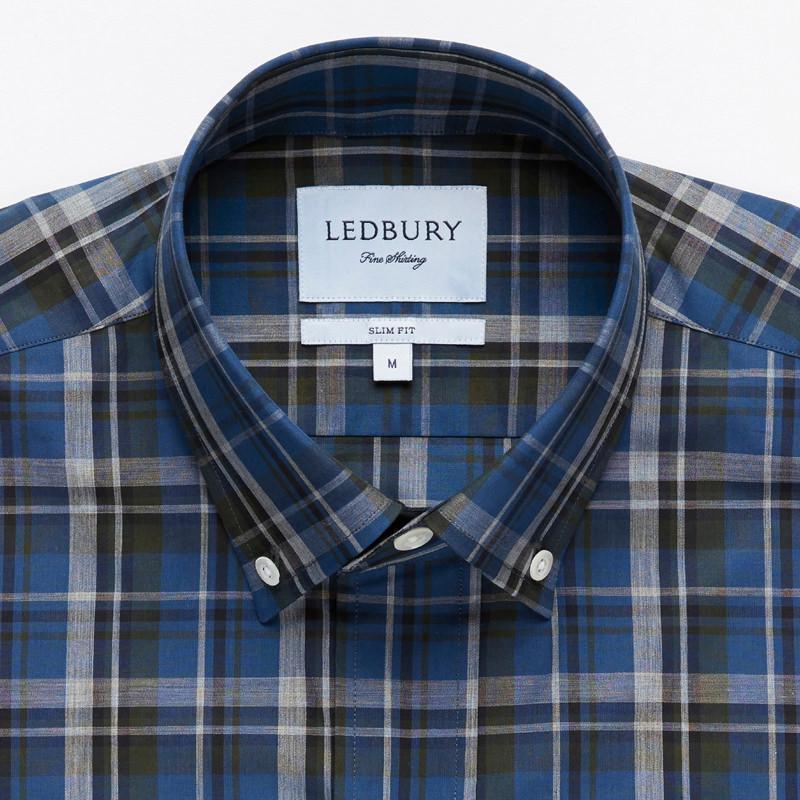 The Grey Aldrich Plaid Casual Shirt Casual Shirt- Ledbury