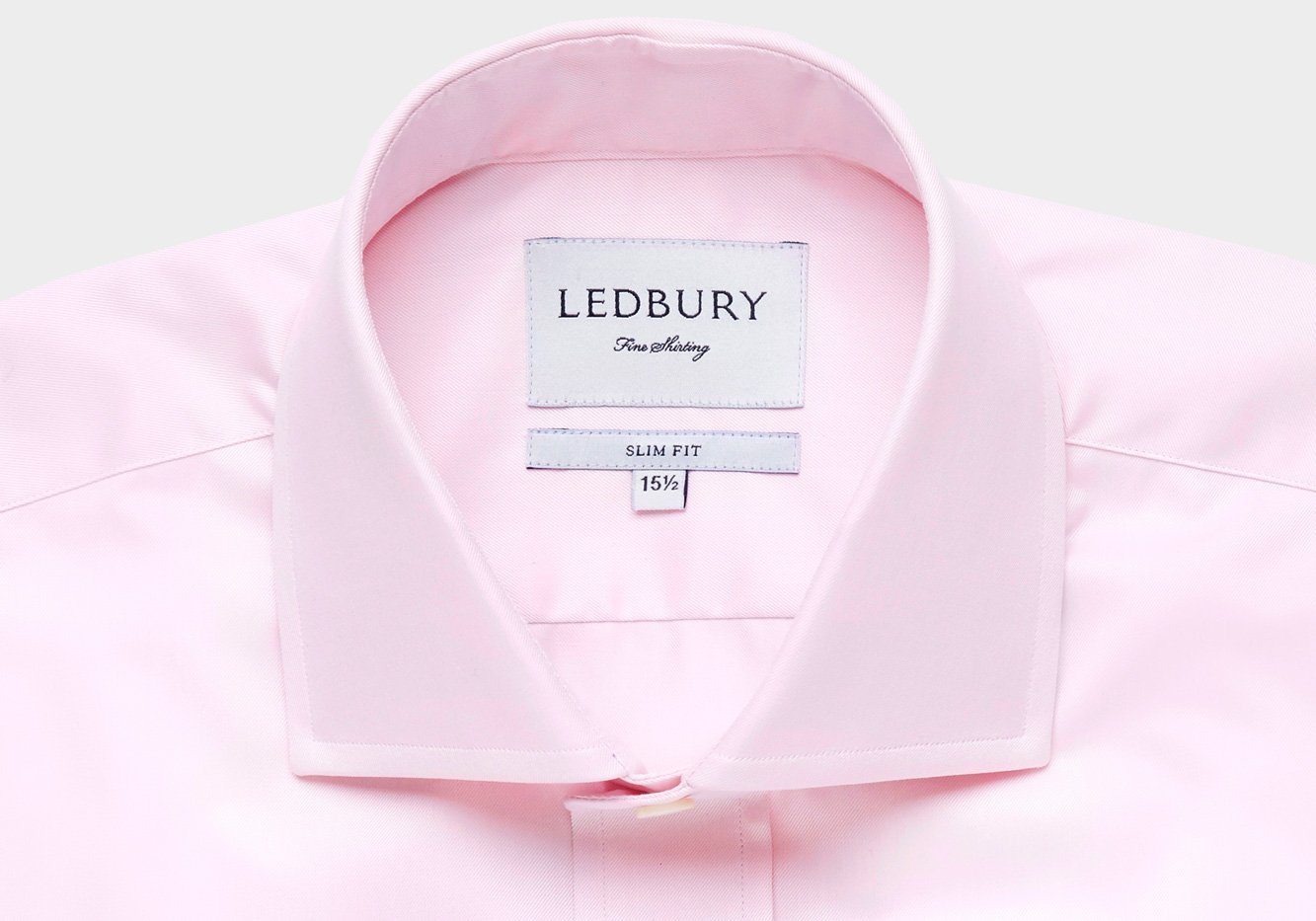 The Pink Fine Twill Spread Dress Shirt Dress Shirt- Ledbury