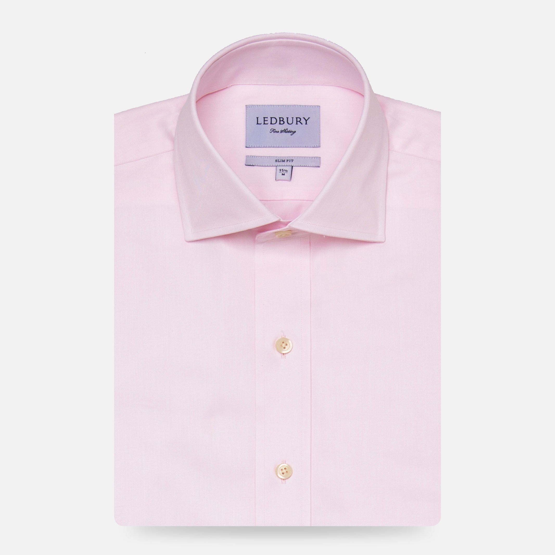 The Pink Fine Twill Spread Dress Shirt Dress Shirt- Ledbury