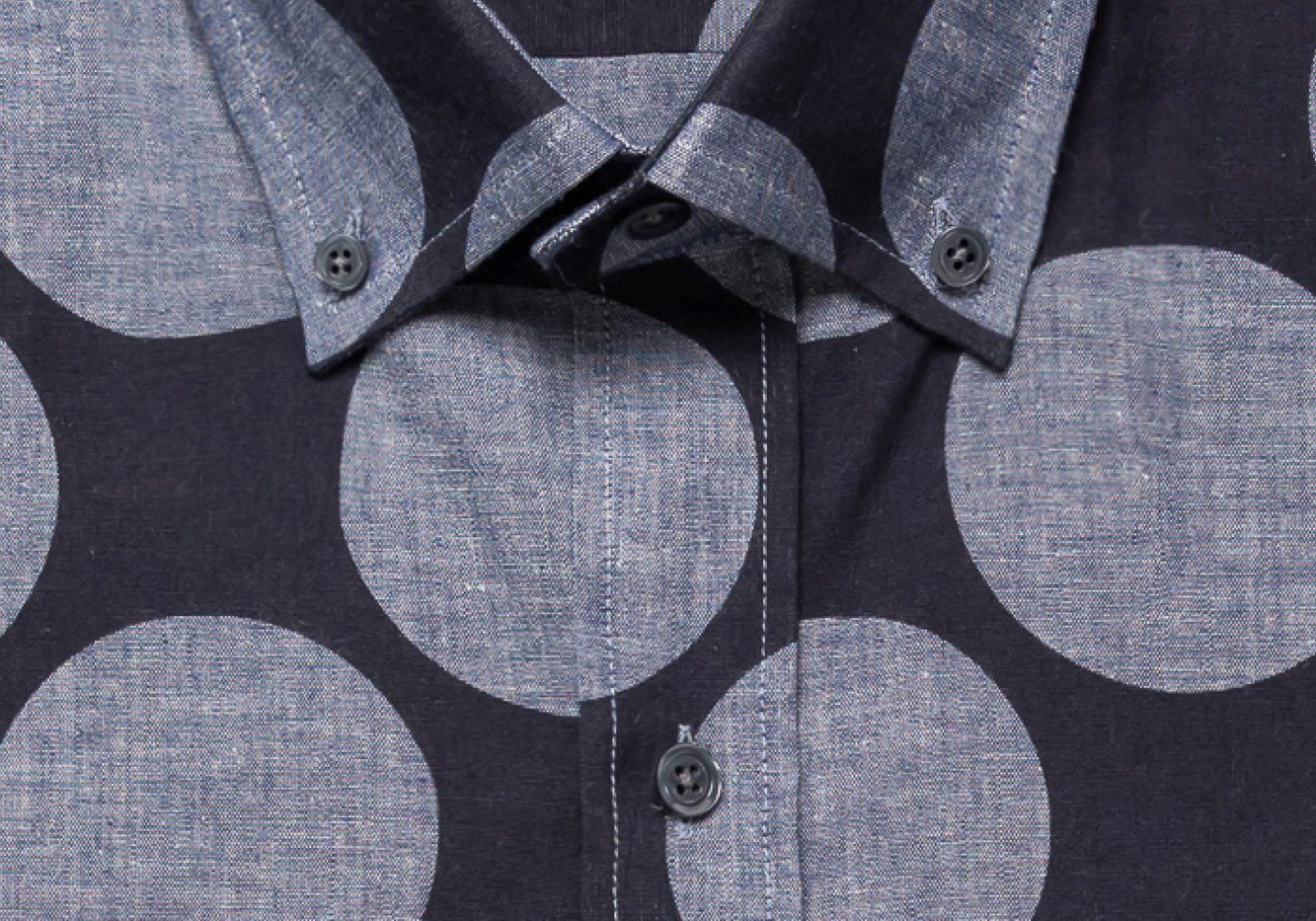 The Navy Foundry Print Casual Shirt Casual Shirt- Ledbury