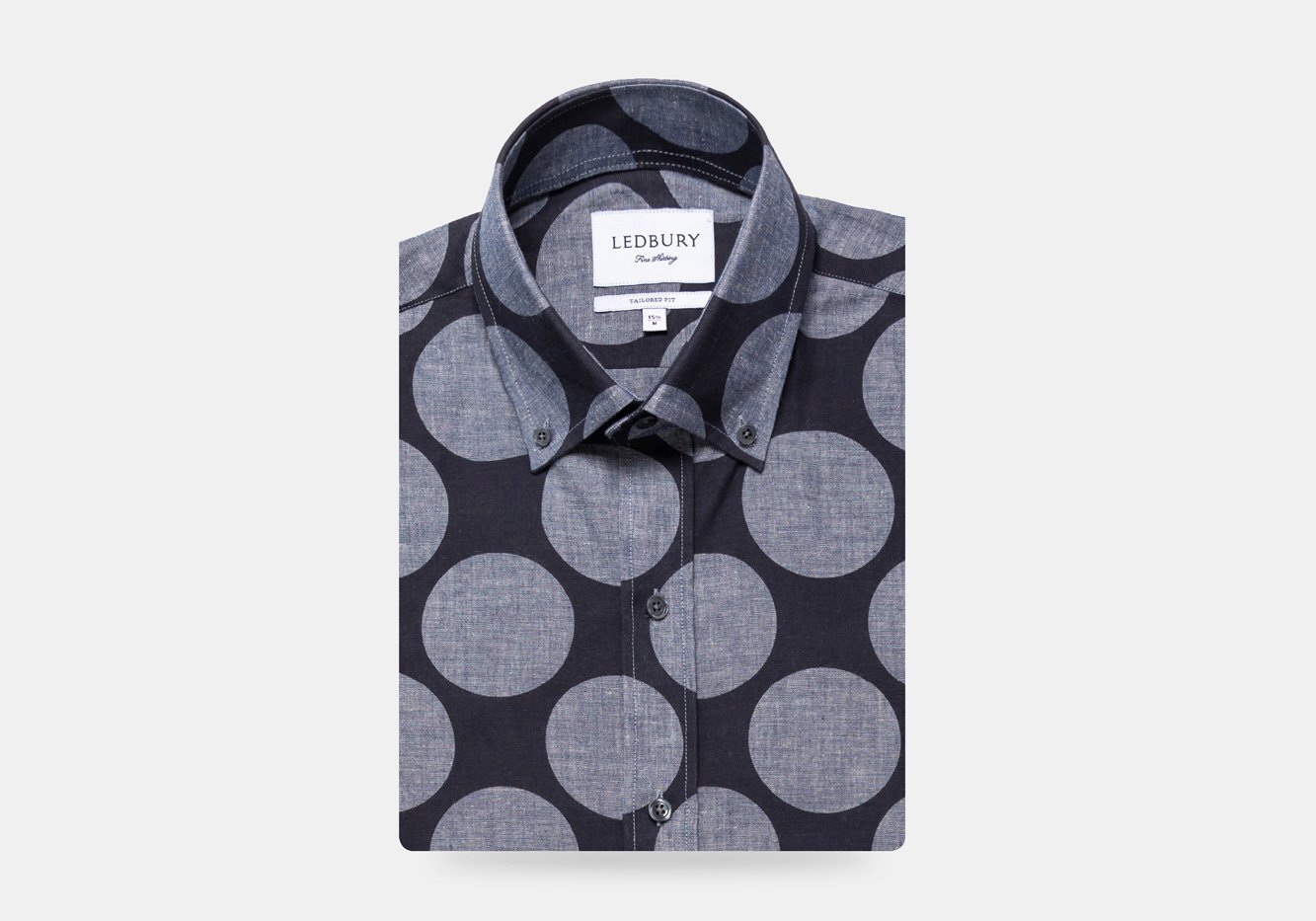 The Navy Foundry Print Casual Shirt Casual Shirt- Ledbury