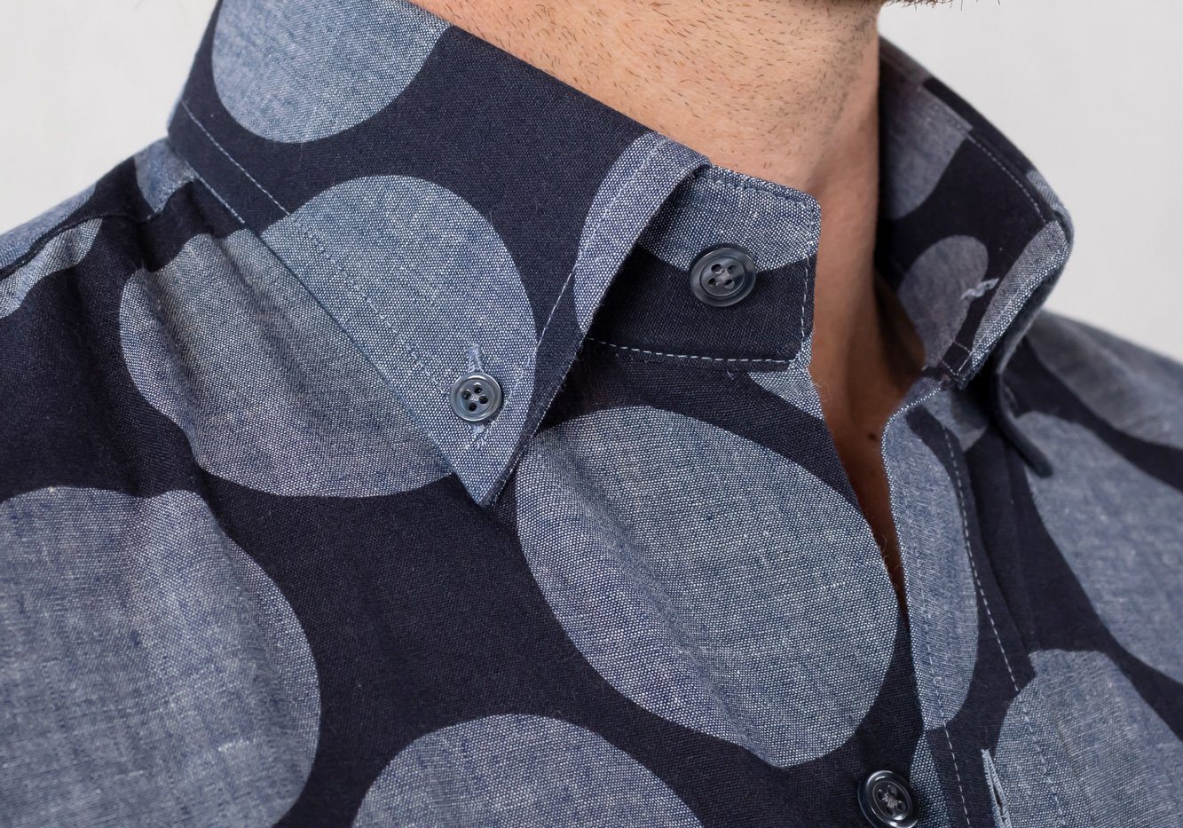 The Navy Foundry Print Casual Shirt Casual Shirt- Ledbury