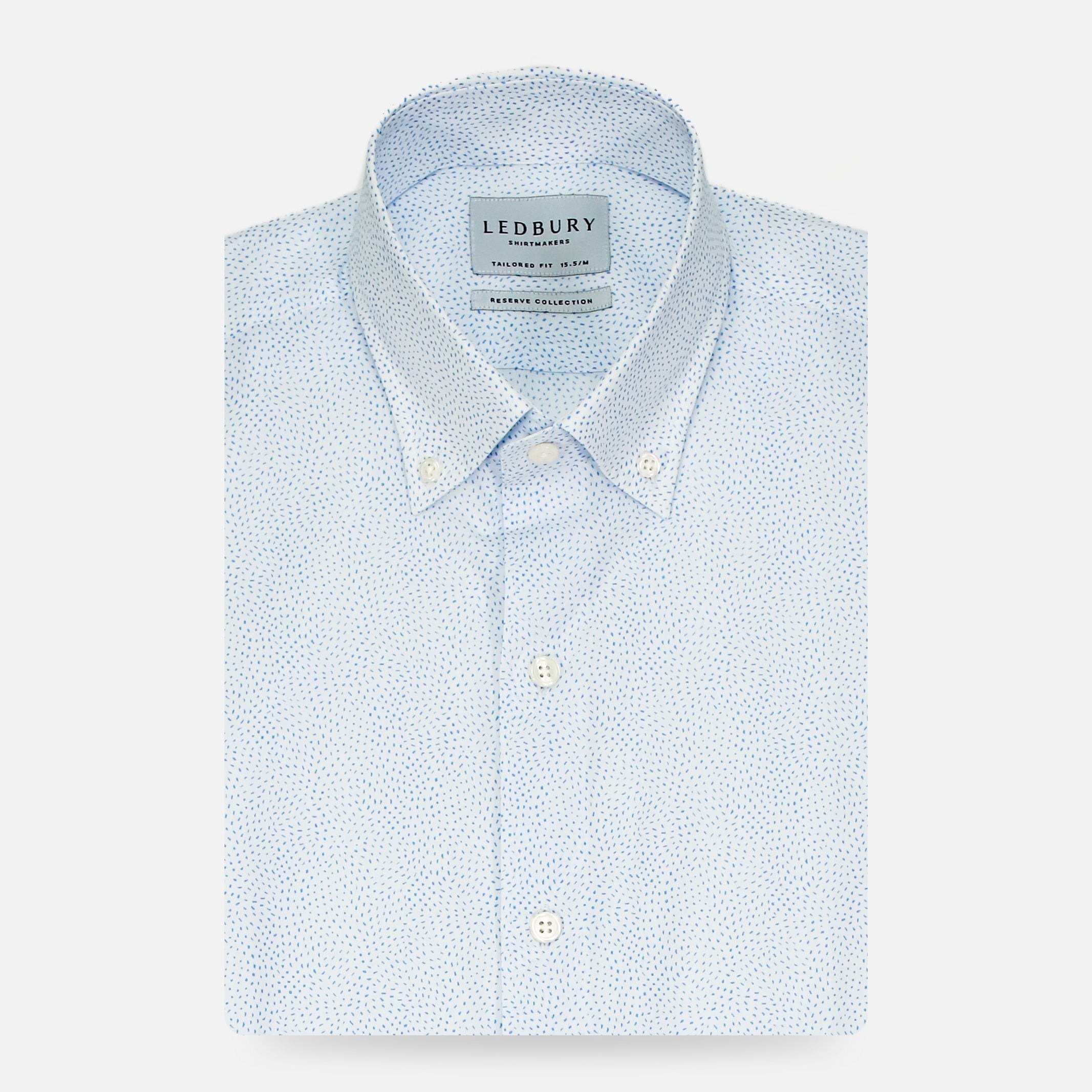 The White Short Sleeve Buchard Print Casual Shirt Short Sleeve- Ledbury