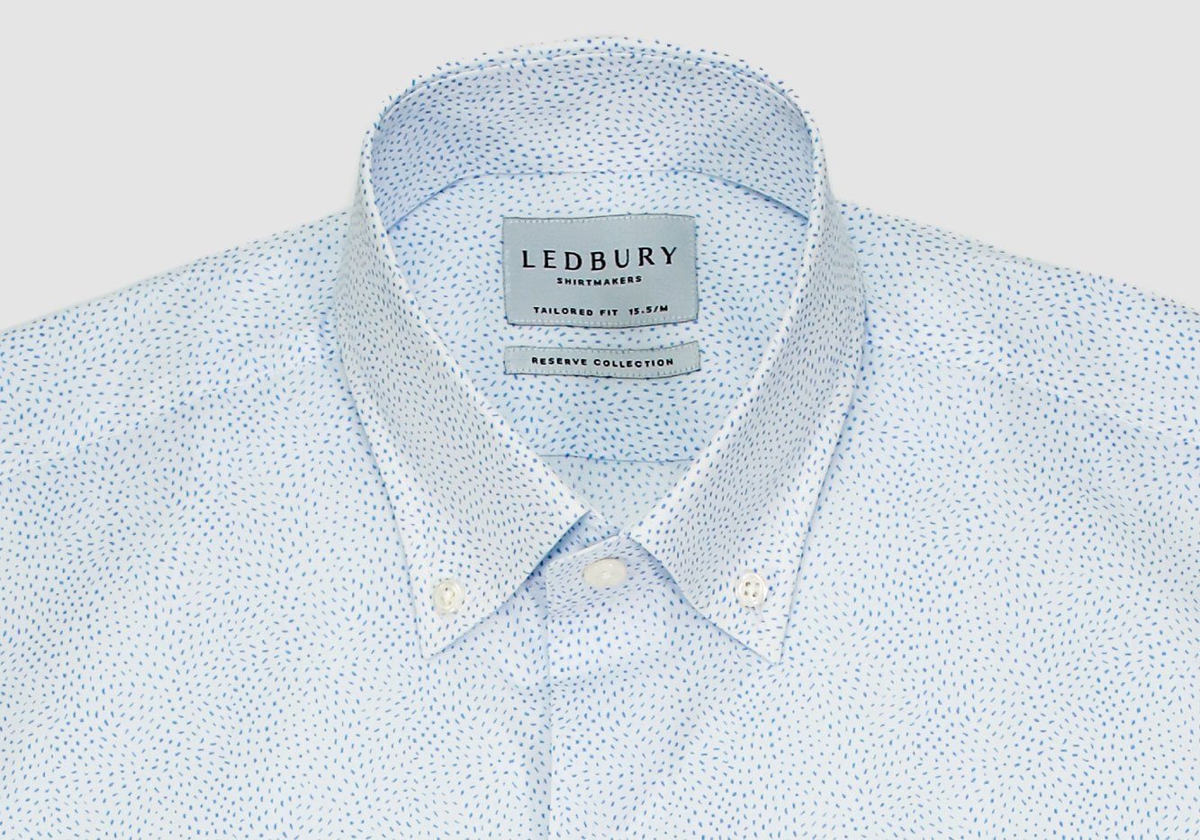 The White Short Sleeve Buchard Print Casual Shirt Short Sleeve- Ledbury