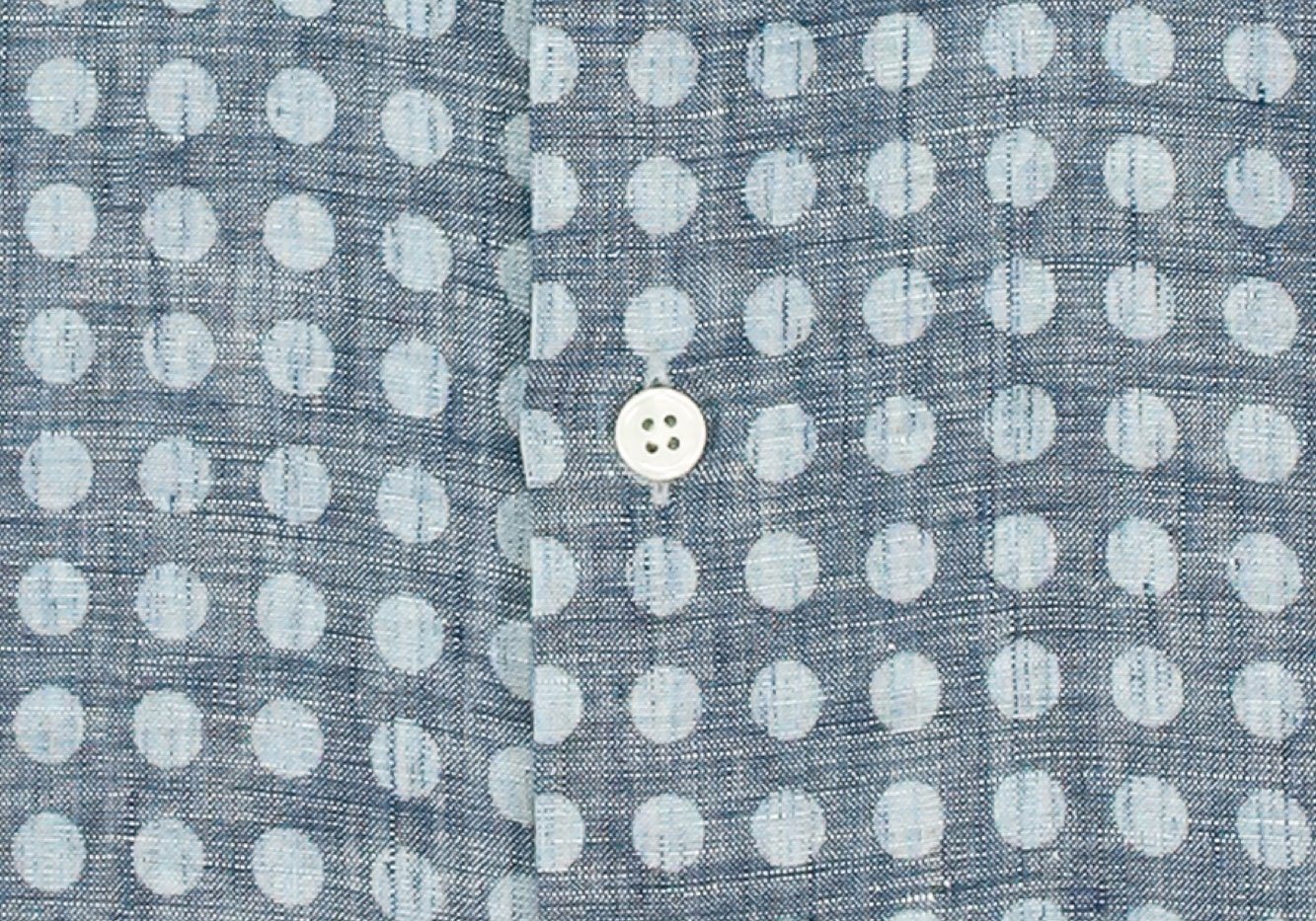 The Indigo Short Sleeve Bonnell Dot Print Casual Shirt Short Sleeve- Ledbury
