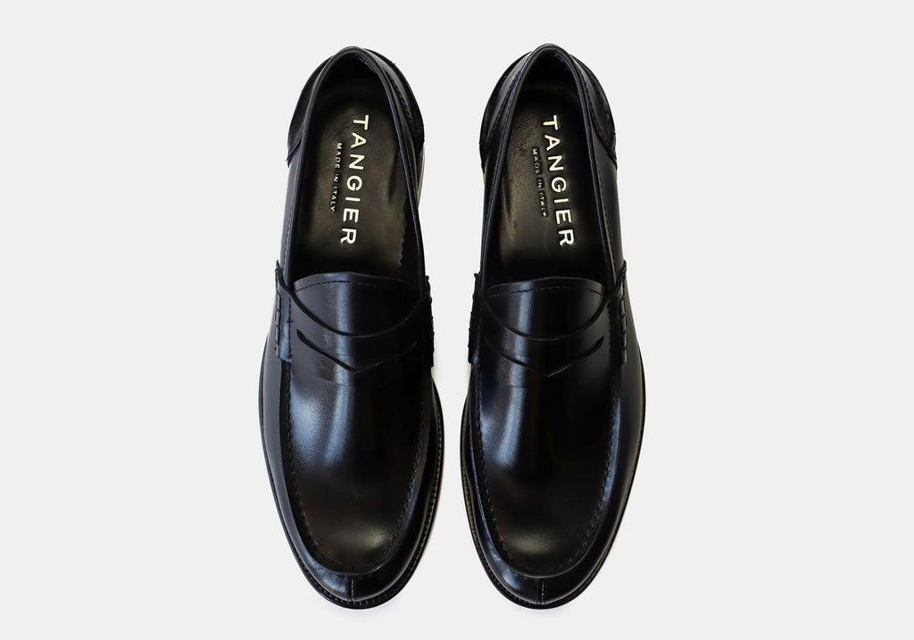 Tangier Black Beckett Leather Loafer Footwear- Ledbury