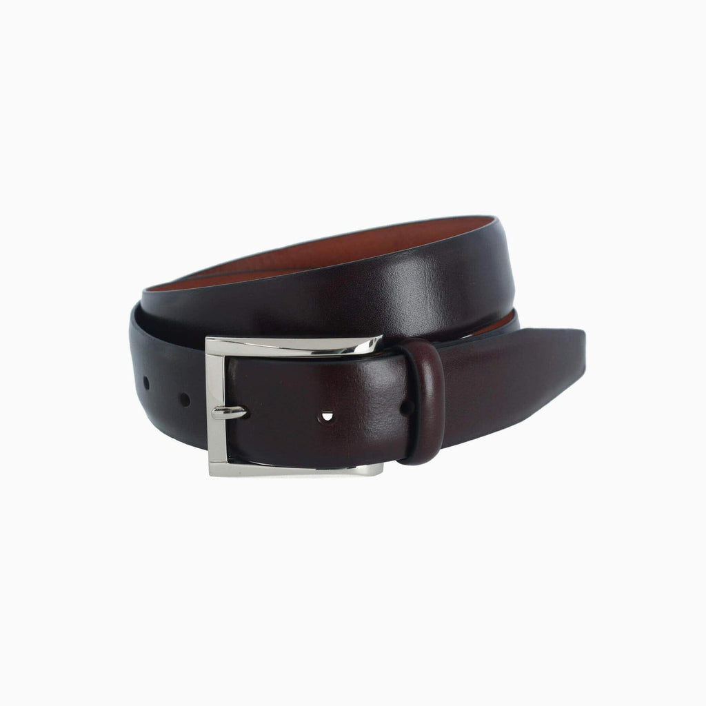 Trafalgar Broderick Dark Brown Leather Dress Belt Belt- Ledbury