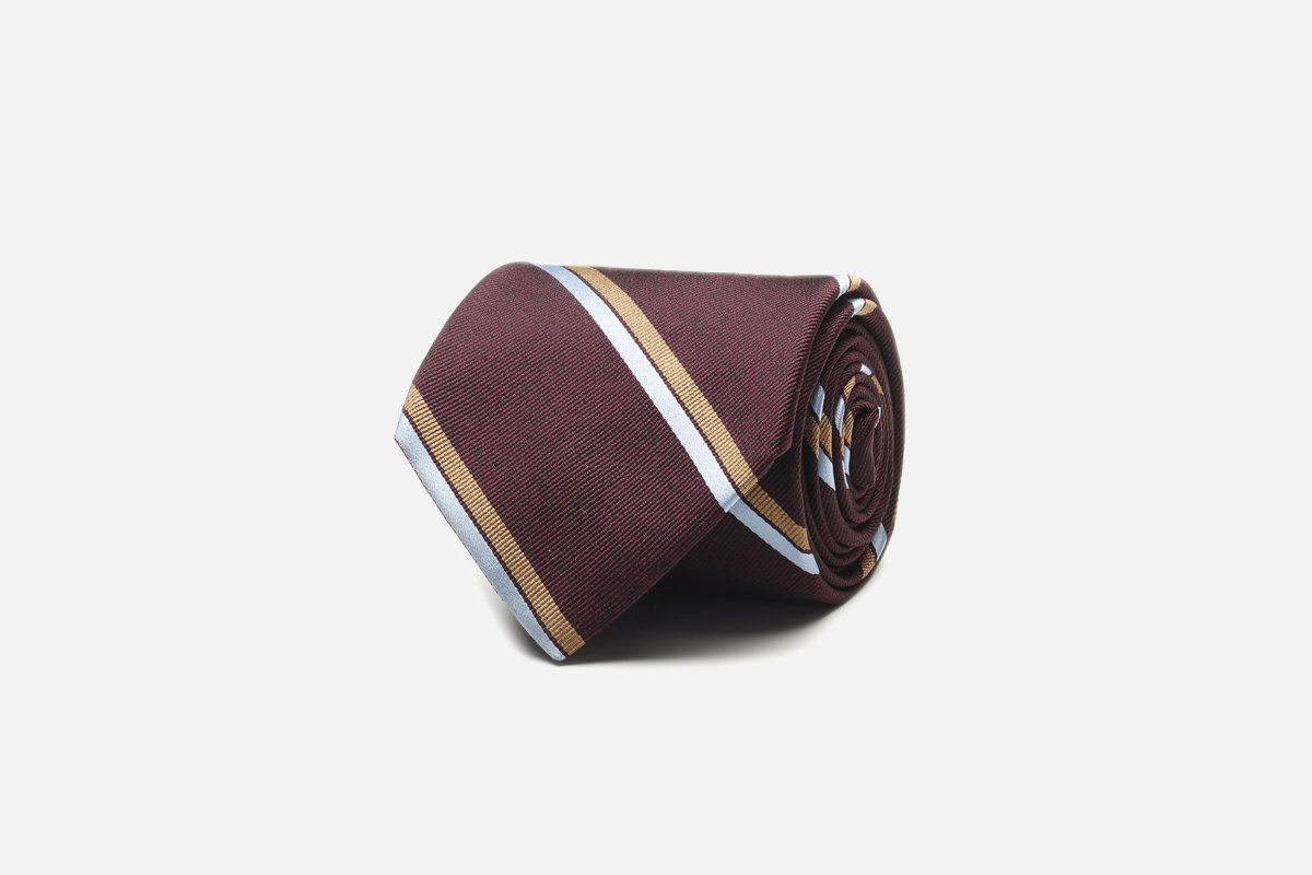 The Currant Rochelle Stripe Tie Tie- Ledbury