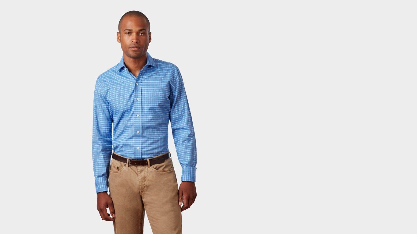 The Blue Herndon Check Casual Shirt Casual Shirt- Ledbury