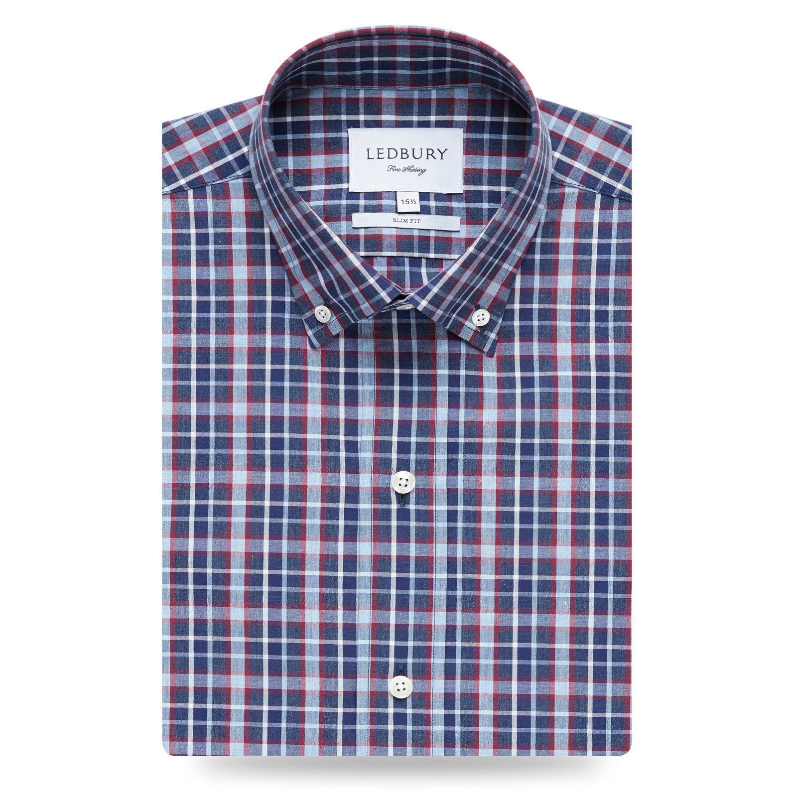 The Airforce Blue Pierce Check Casual Shirt Casual Shirt- Ledbury