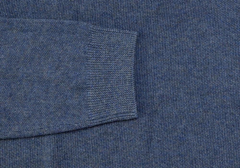 The Blue Heather Reymond Mock Henley Sweater- Ledbury