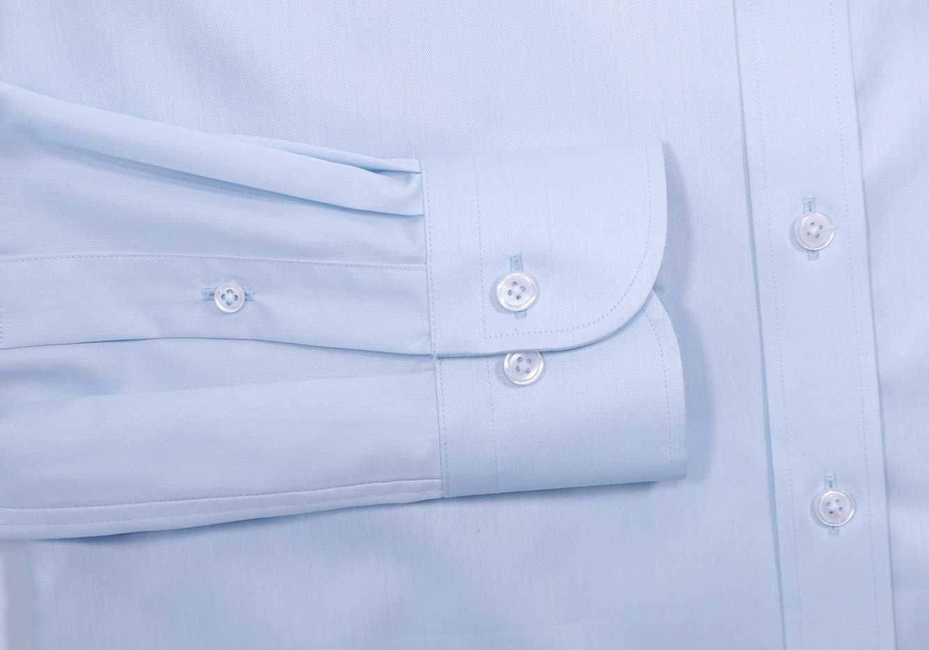 The Light Blue Adler Fine Twill Custom Shirt Custom Dress Shirt- Ledbury