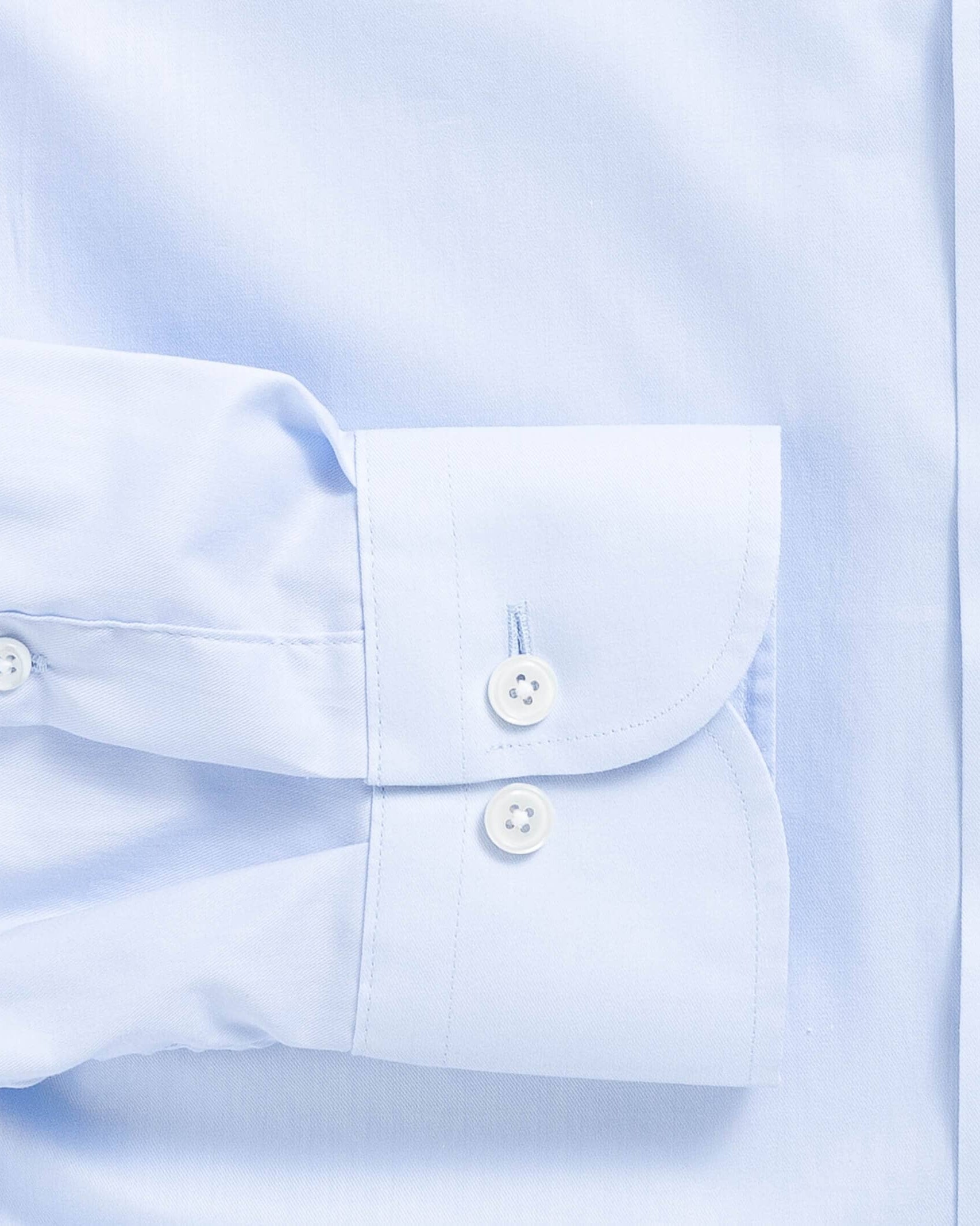 The Light Blue Albini Ellington Twill Custom Shirt Custom Dress Shirt- Ledbury