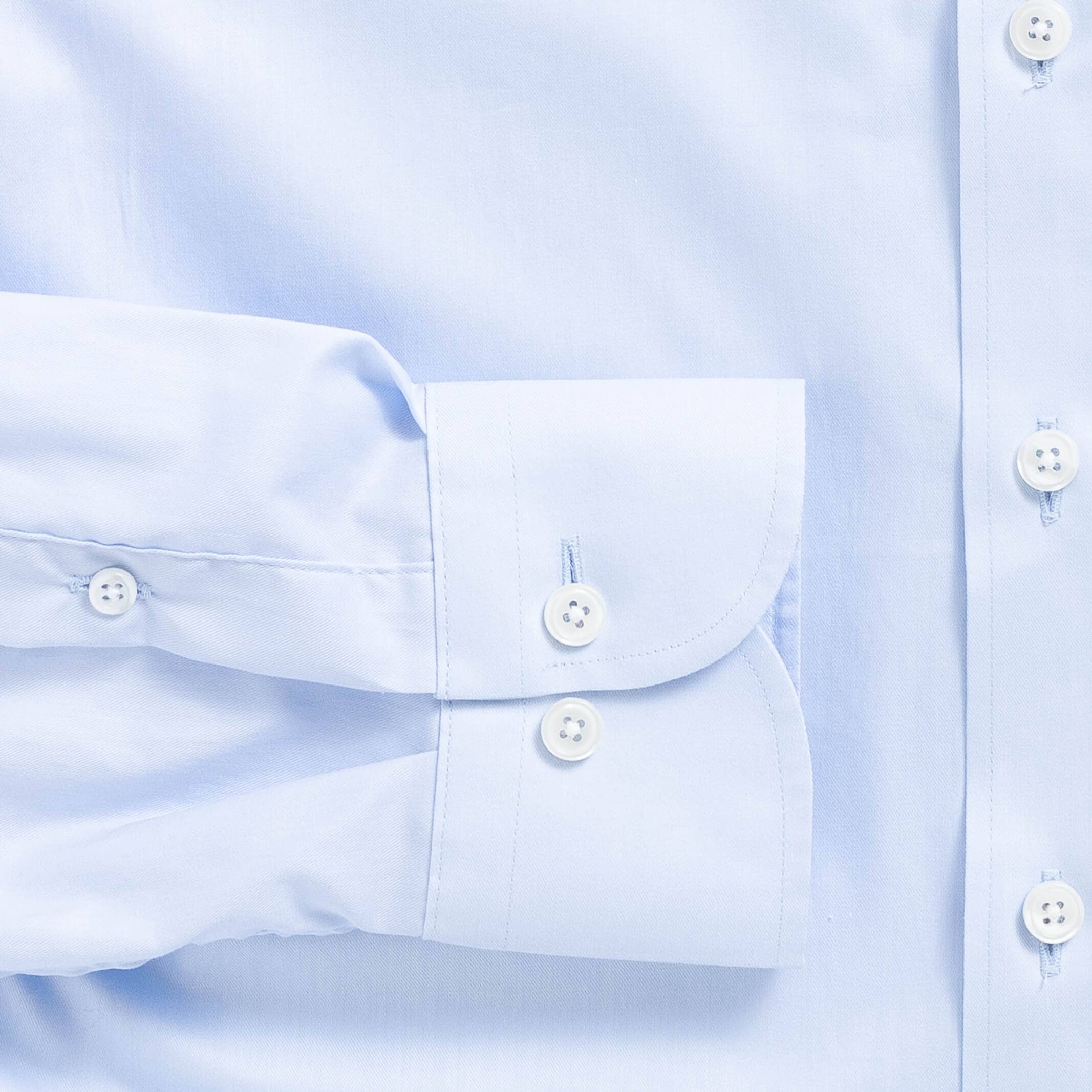 The Light Blue Albini Ellington Twill Custom Shirt Custom Dress Shirt- Ledbury