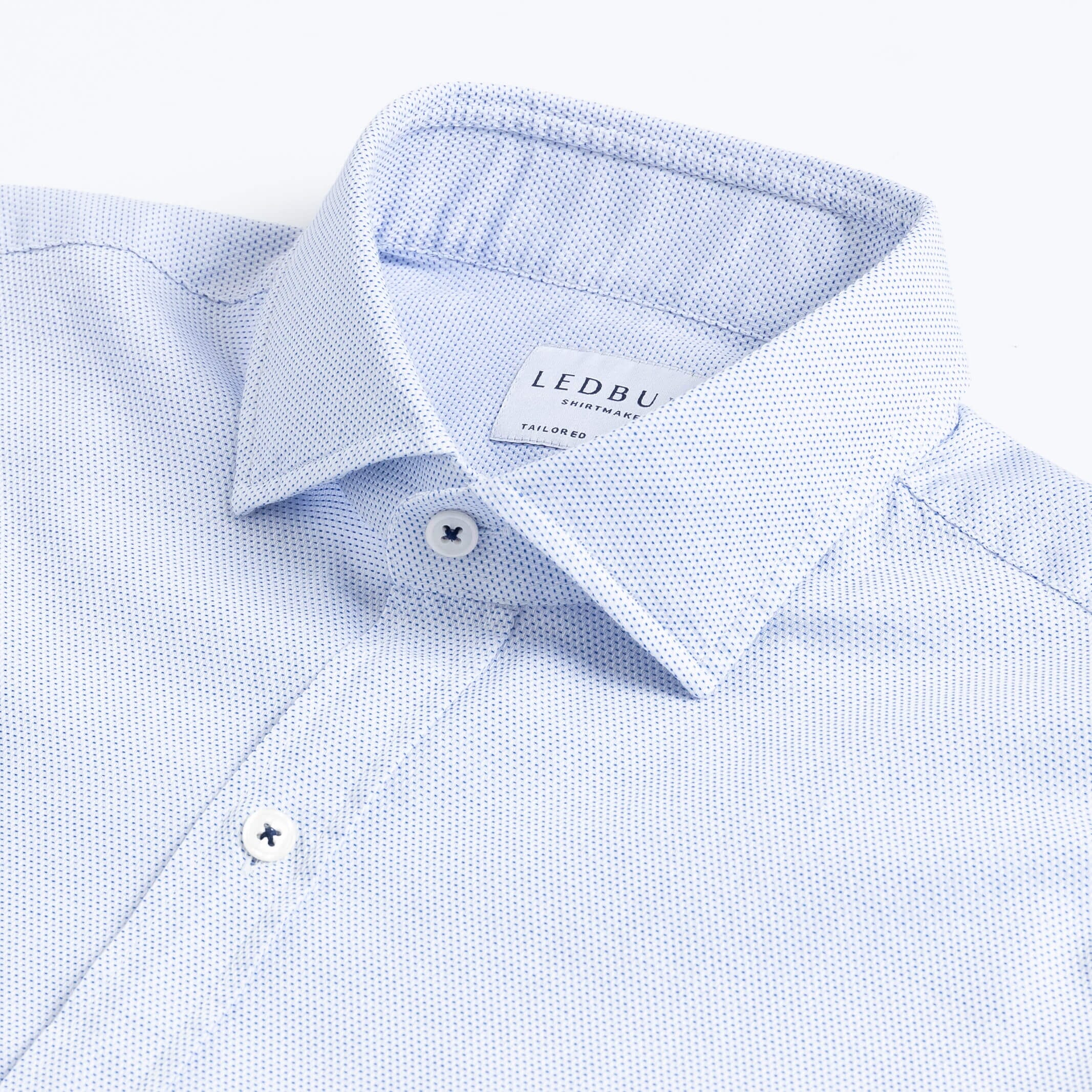 The Light Blue Albright Dot Soft Shirt Dress Shirt- Ledbury