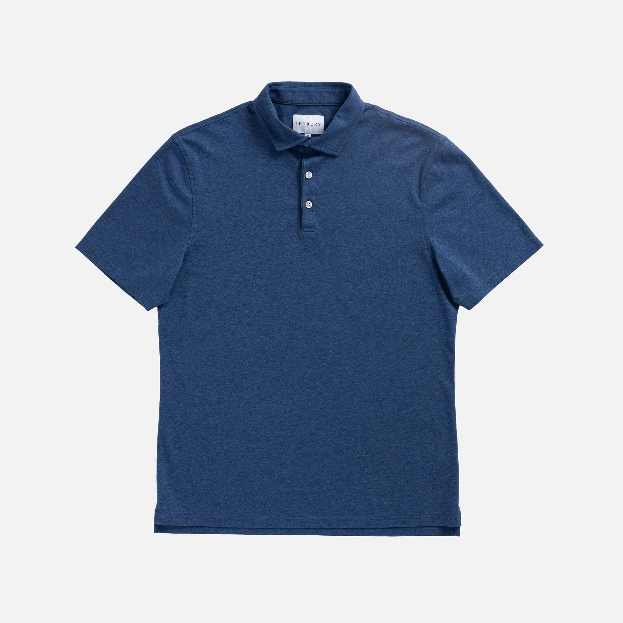 The Dark Blue Heather Arlon Knit Custom Polo Custom Polo- Ledbury