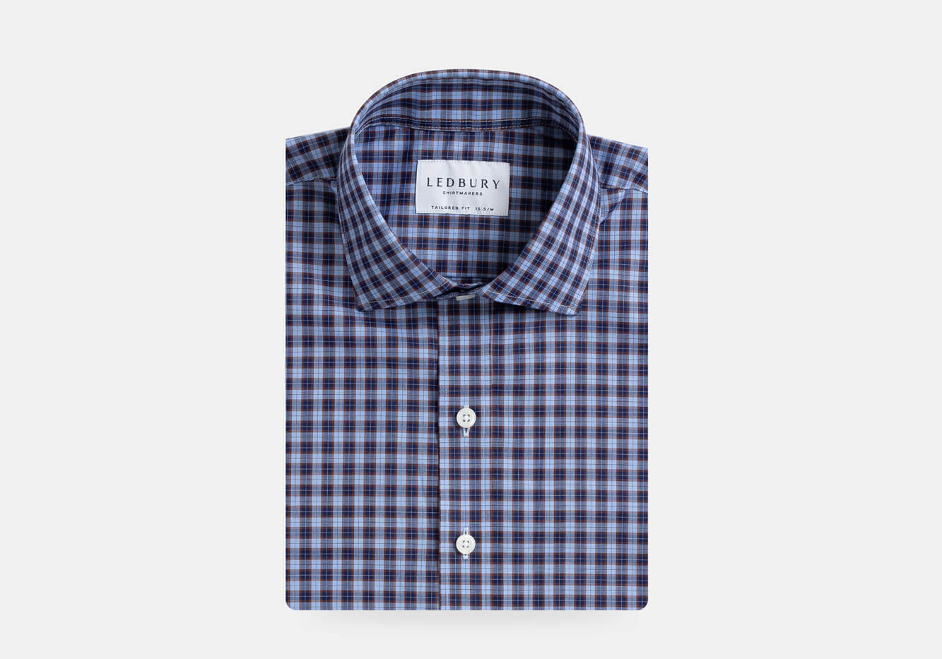 The Blue Parsons Check Custom Shirt Custom Dress Shirt- Ledbury