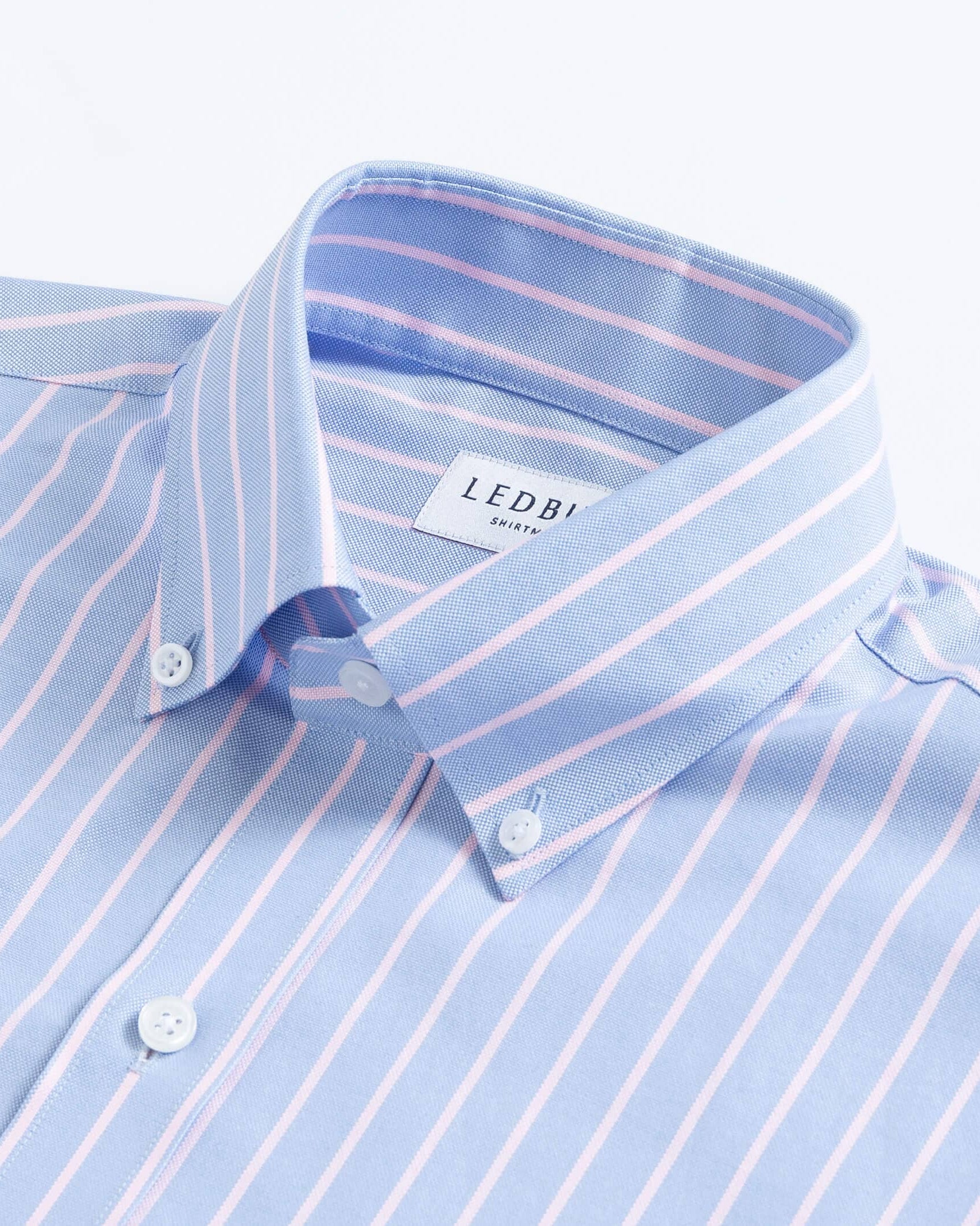 The Light Blue Brentford Oxford Stripe Custom Shirt Custom Casual Shirt- Ledbury