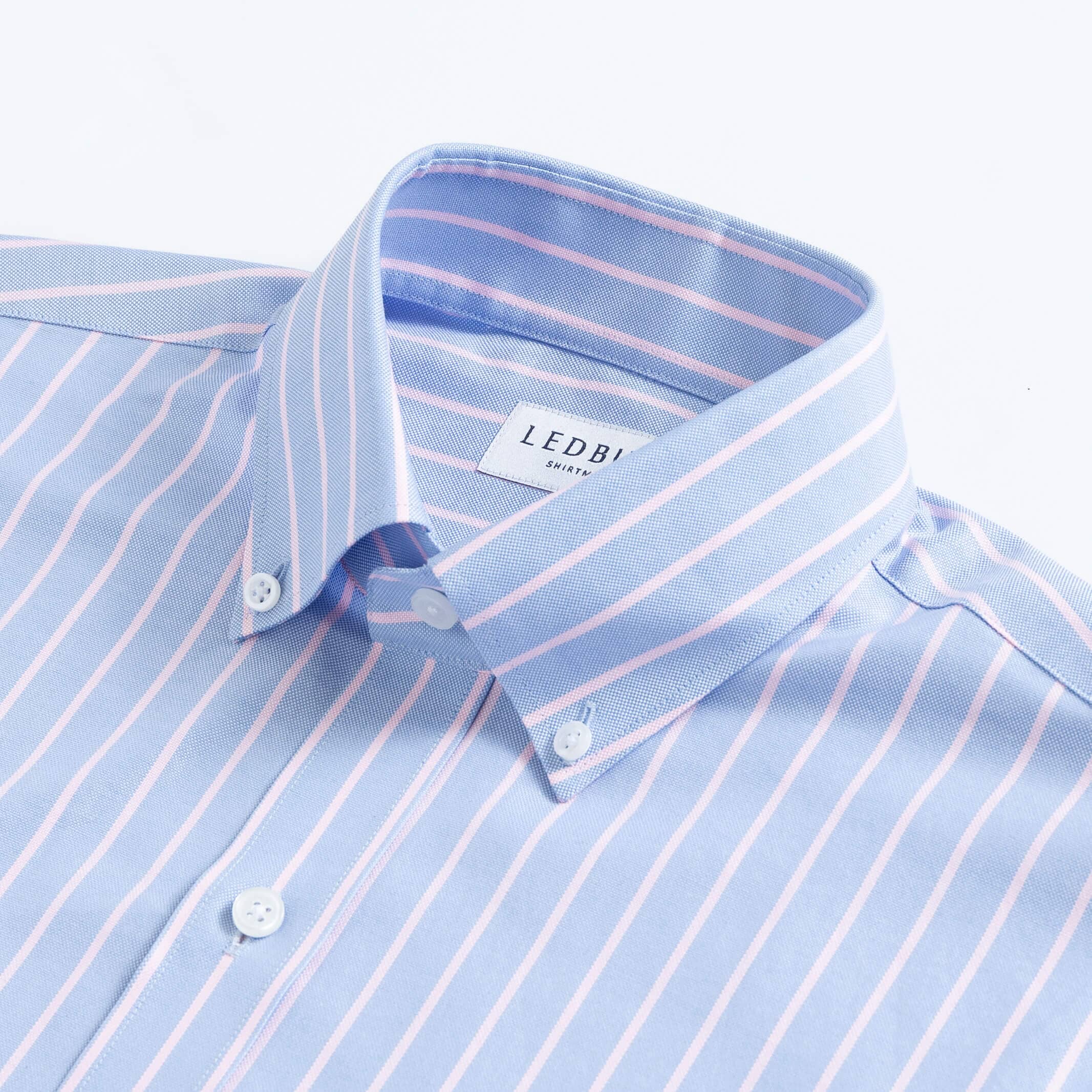 The Light Blue Brentford Oxford Stripe Custom Shirt Custom Casual Shirt- Ledbury