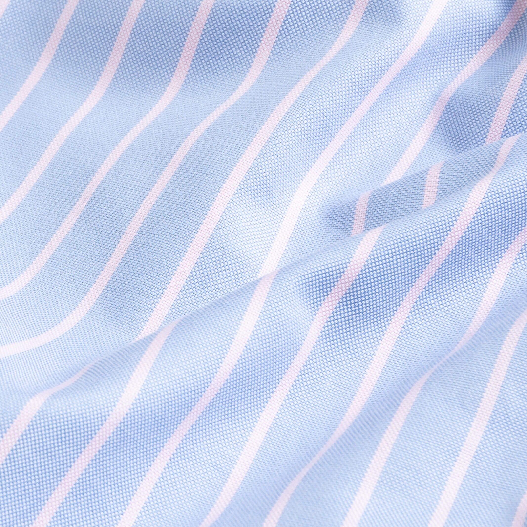 The Light Blue Brentford Oxford Stripe Custom Shirt Custom Casual Shirt- Ledbury