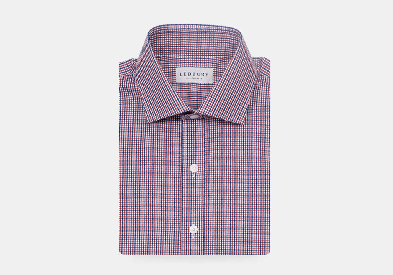 The Red Bressett Tattersall Custom Shirt Custom Dress Shirt- Ledbury
