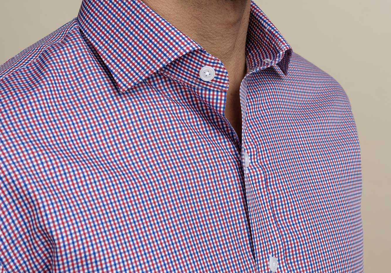 The Red Bressett Tattersall Custom Shirt Custom Dress Shirt- Ledbury