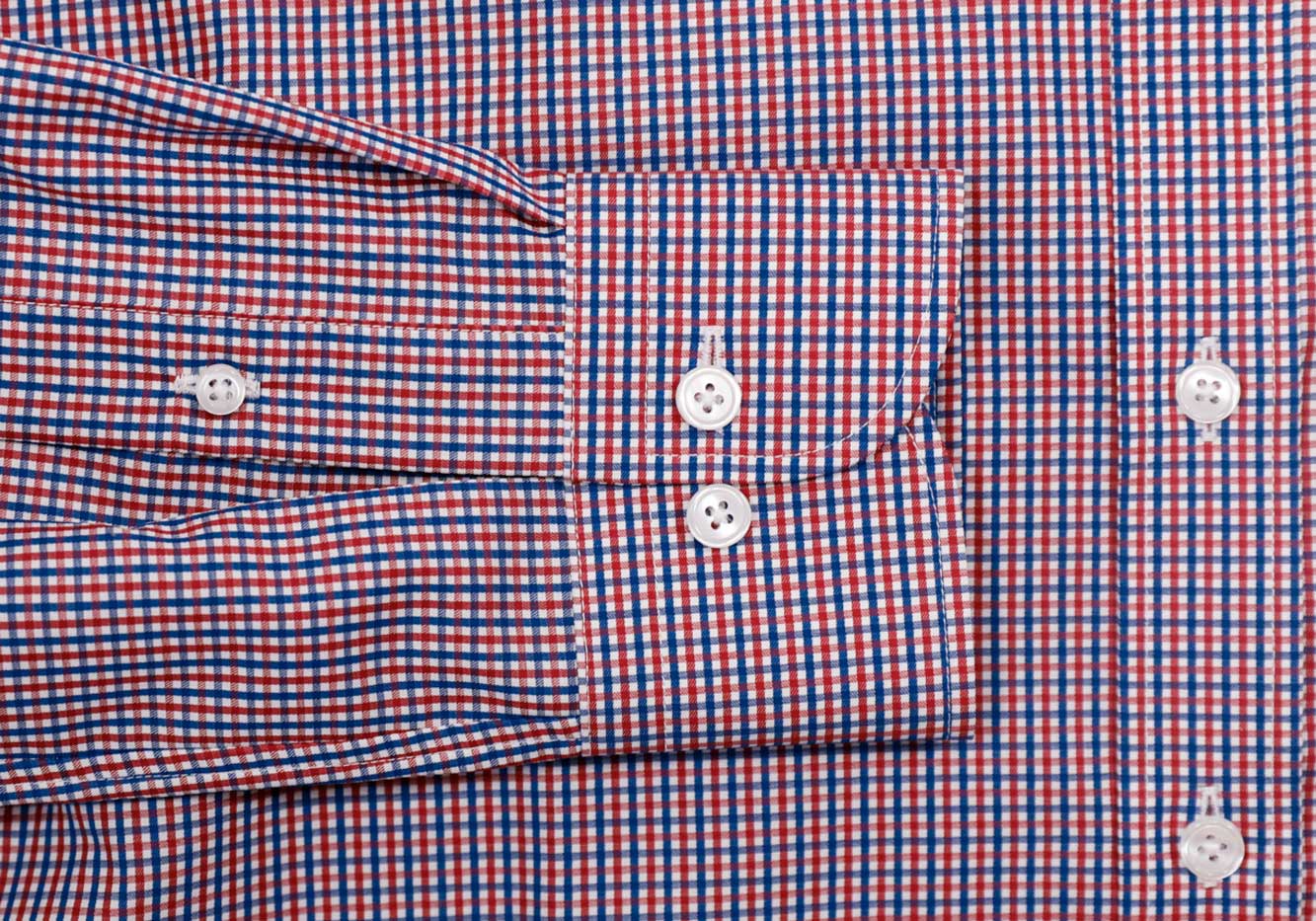The Red Bressett Tattersall Custom Shirt Custom Dress Shirt- Ledbury