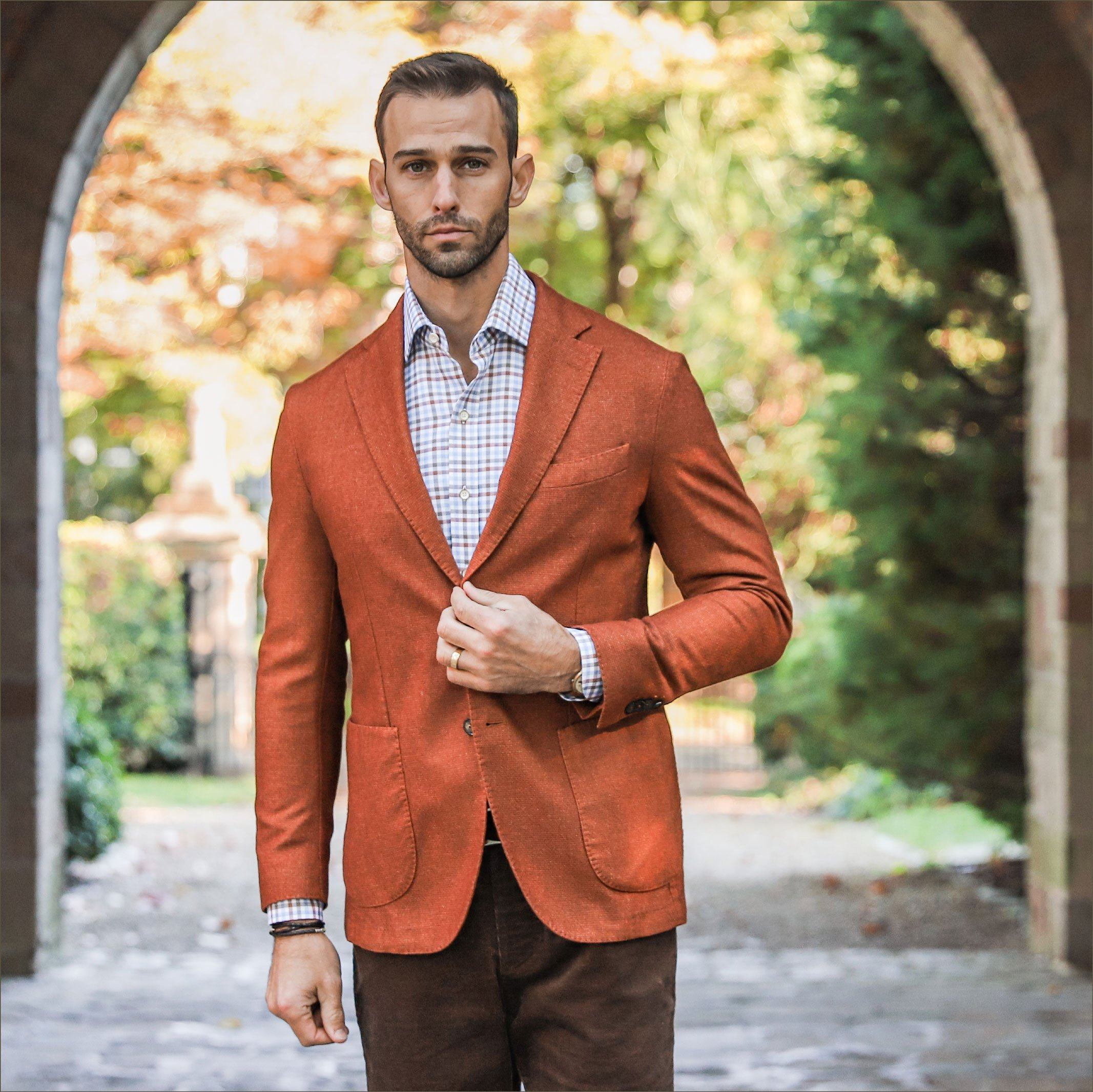 The Autumn Orange Burgess Sport Coat Sport Coat- Ledbury