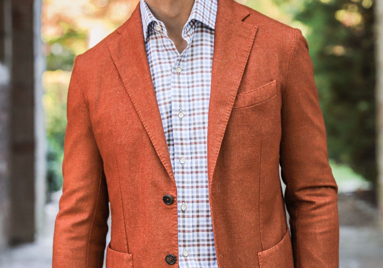 The Autumn Orange Burgess Sport Coat Sport Coat- Ledbury