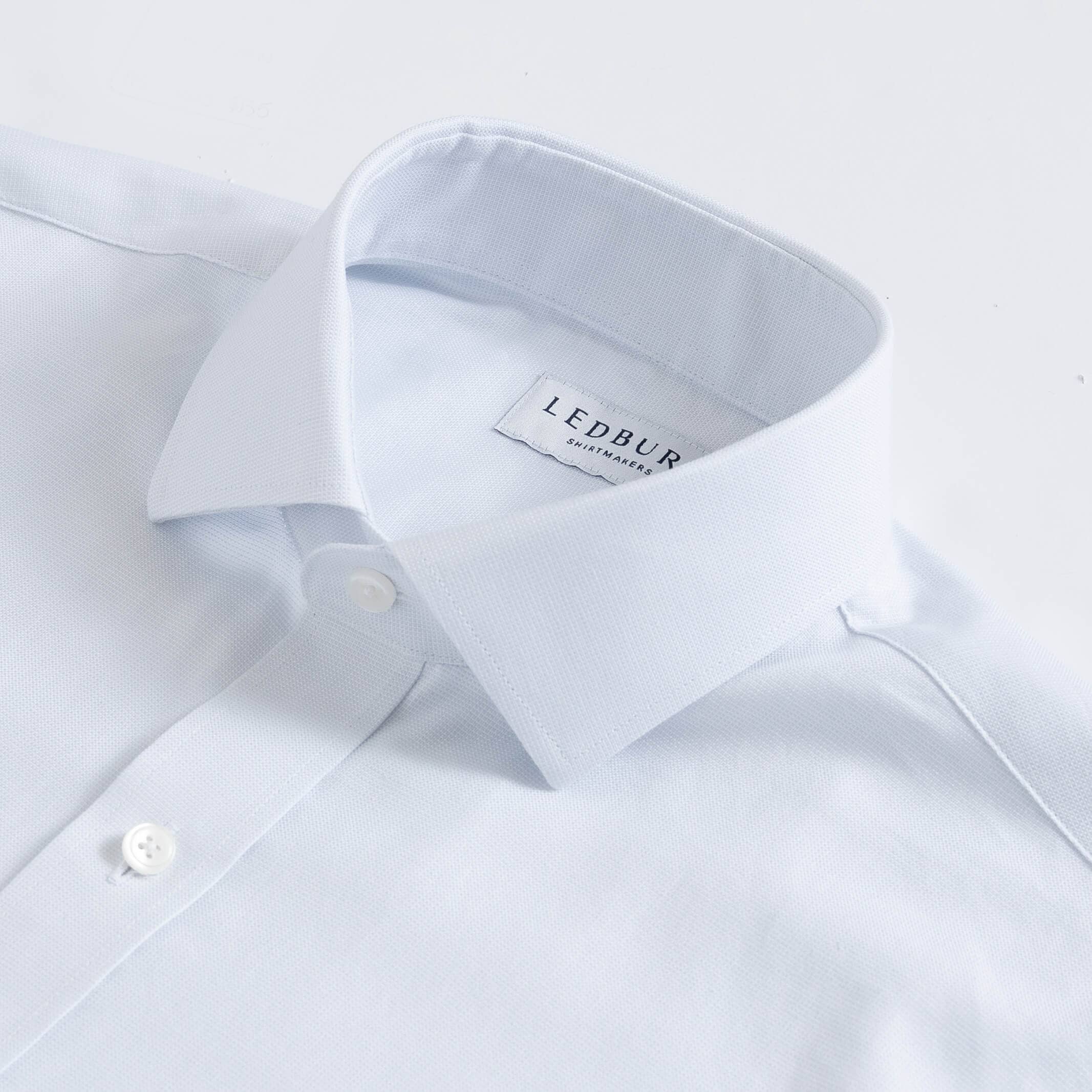 The White Carter Panama Oxford Custom Shirt Custom Dress Shirt- Ledbury