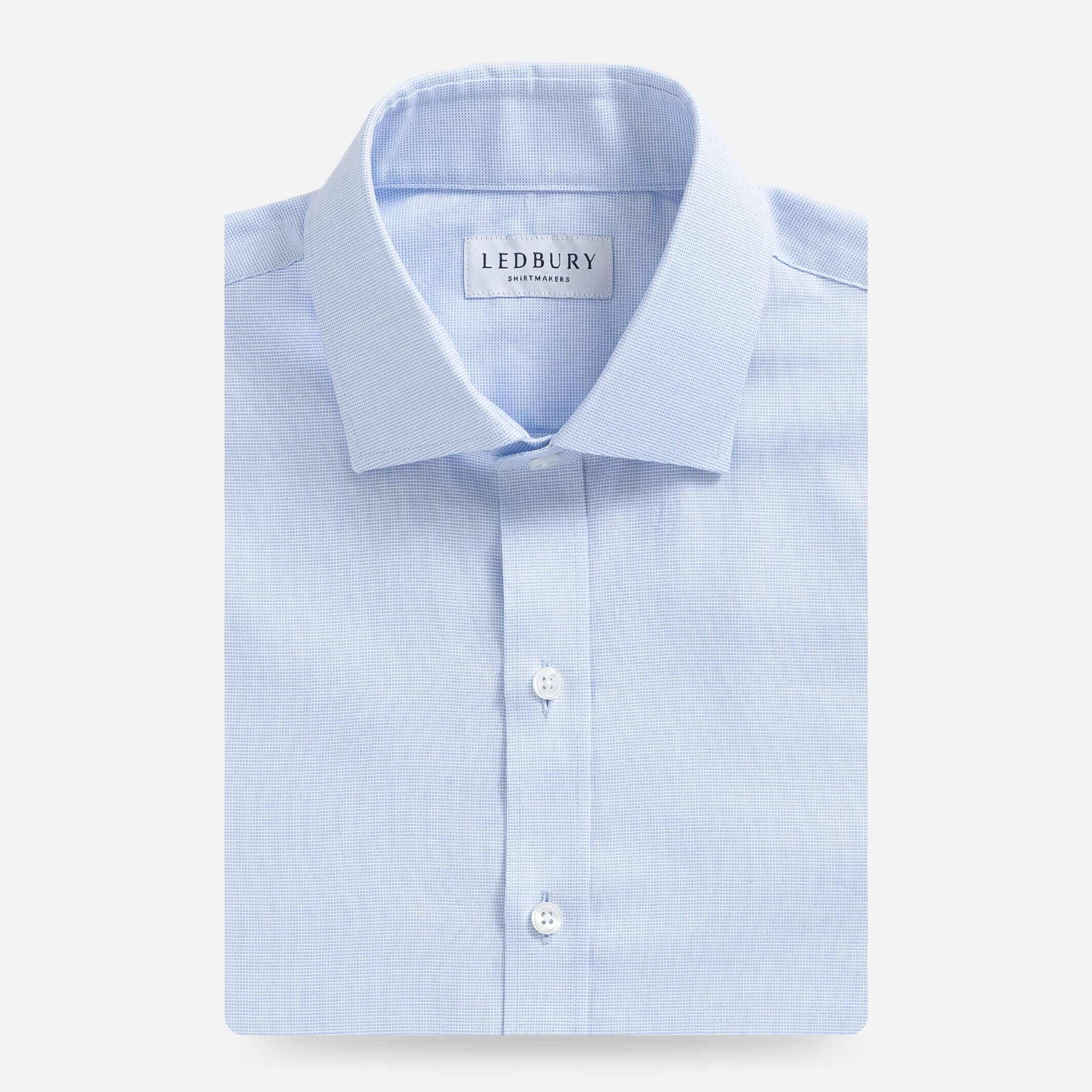 The Light Blue Carter Panama Oxford Custom Shirt Custom Dress Shirt- Ledbury