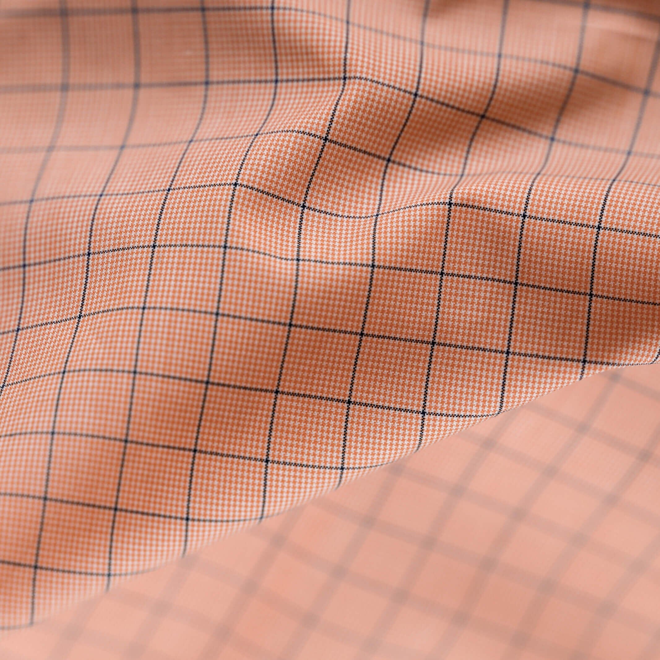 The Orange Clarendon Check Custom Shirt Custom Dress Shirt- Ledbury