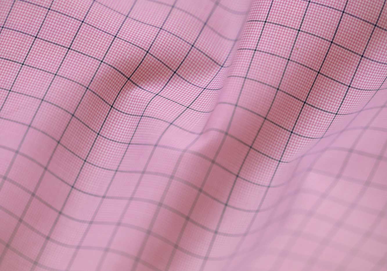 The Pink Clarendon Check Custom Shirt Custom Dress Shirt- Ledbury