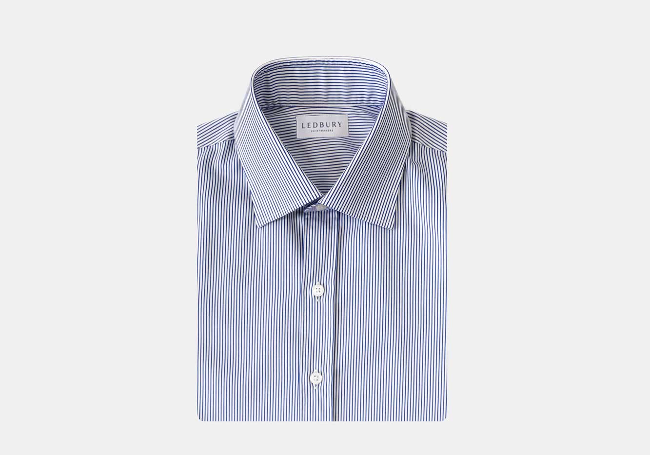 The Dark Blue Grove Stripe Custom Shirt Custom Dress Shirt- Ledbury