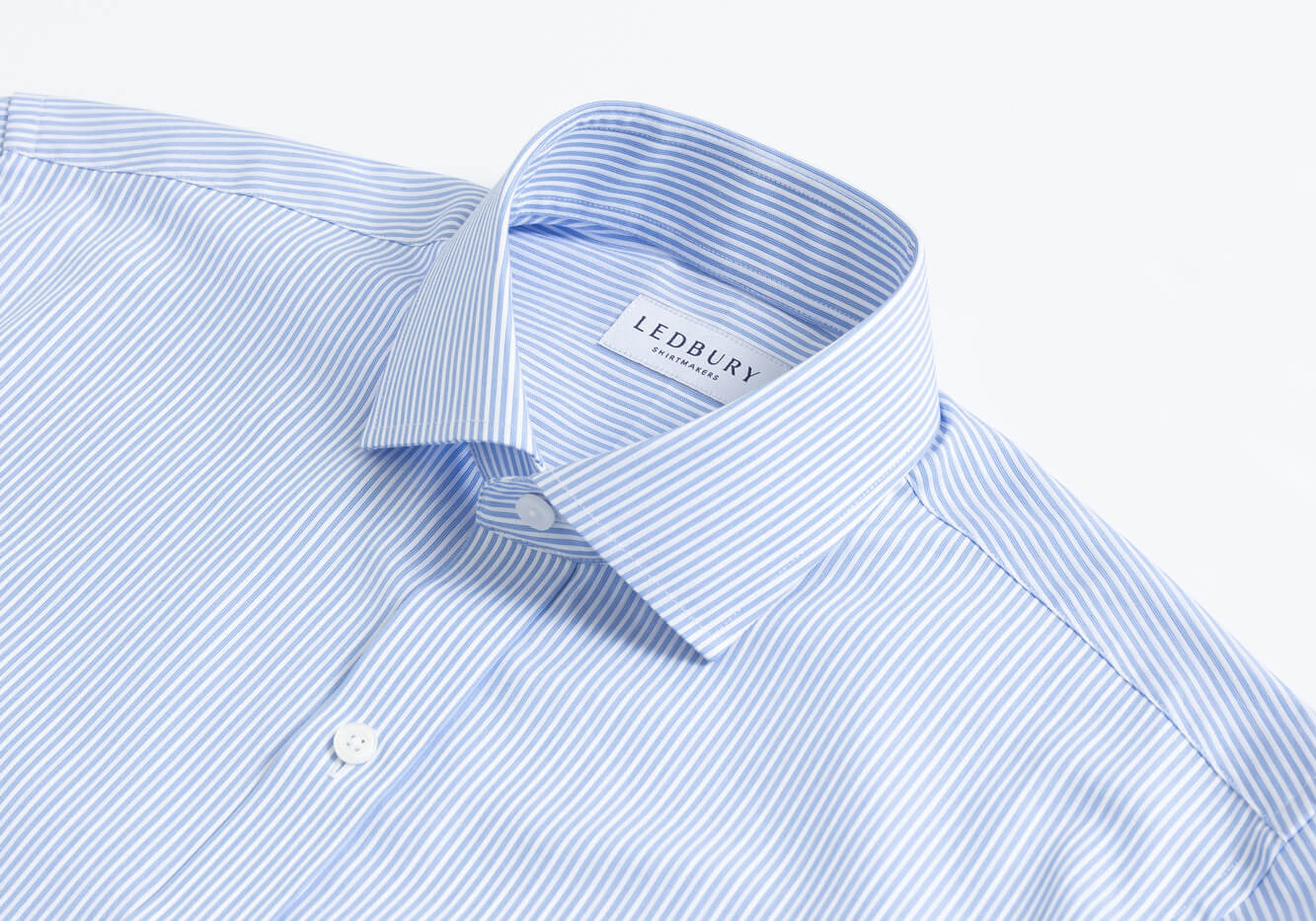 The Blue Evanston Stripe Custom Shirt Custom Dress Shirt- Ledbury