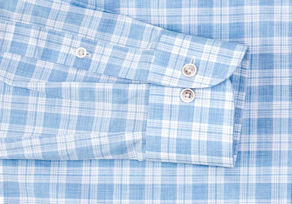 The Blue Forshee Plaid Custom Shirt Custom Casual Shirt- Ledbury