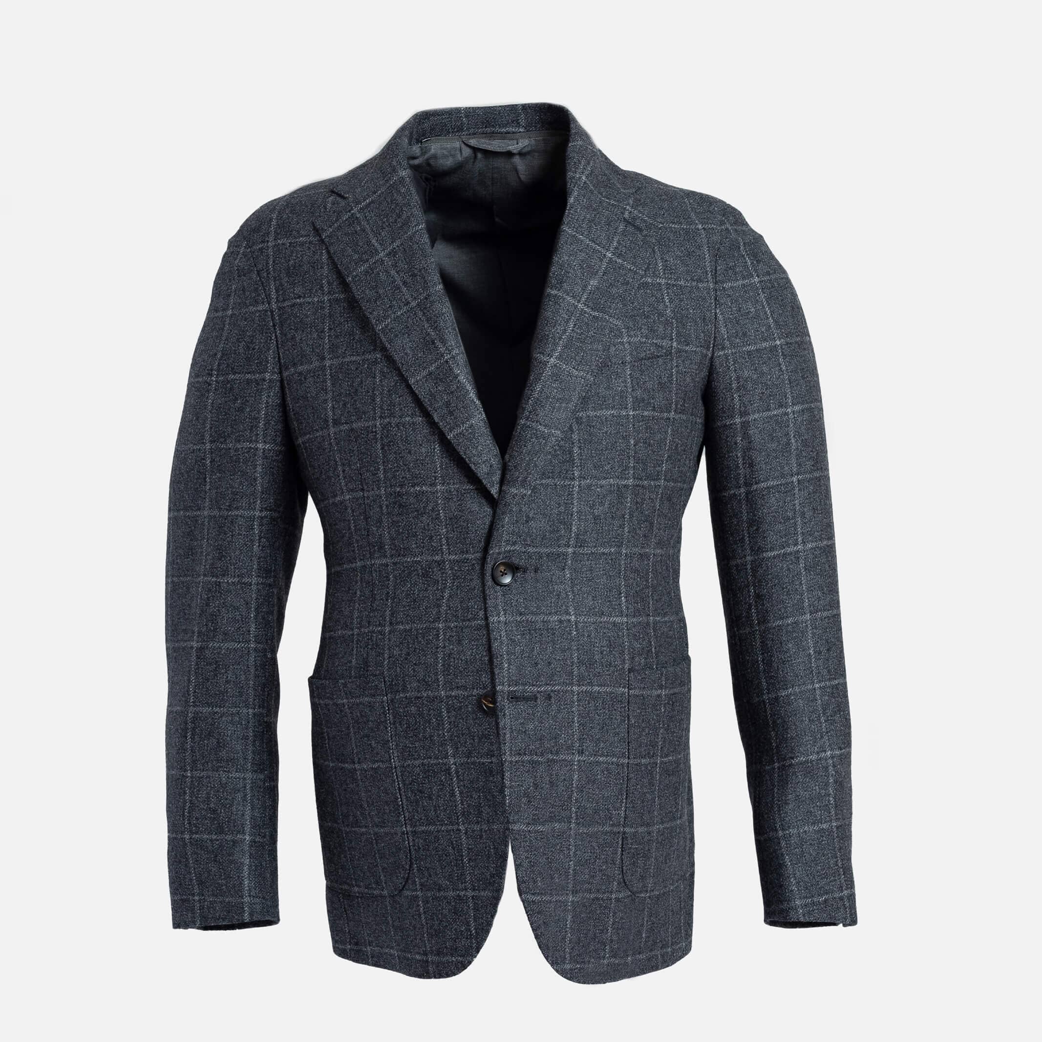 The Slate Garrison Windowpane Travel Jacket Sport Coat- Ledbury