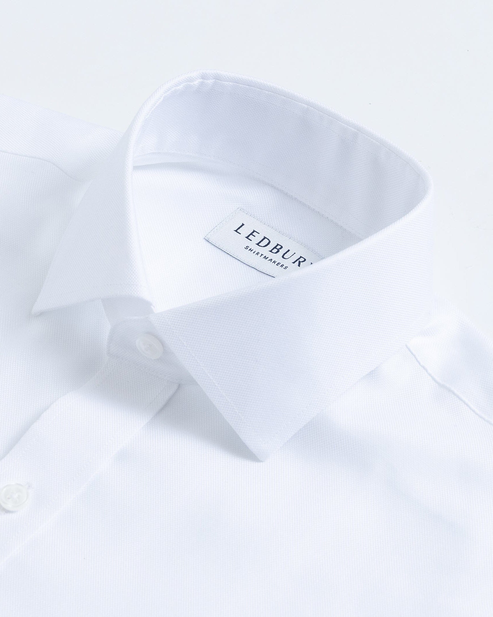 The White George Royal Oxford Custom Shirt Custom Dress Shirt- Ledbury
