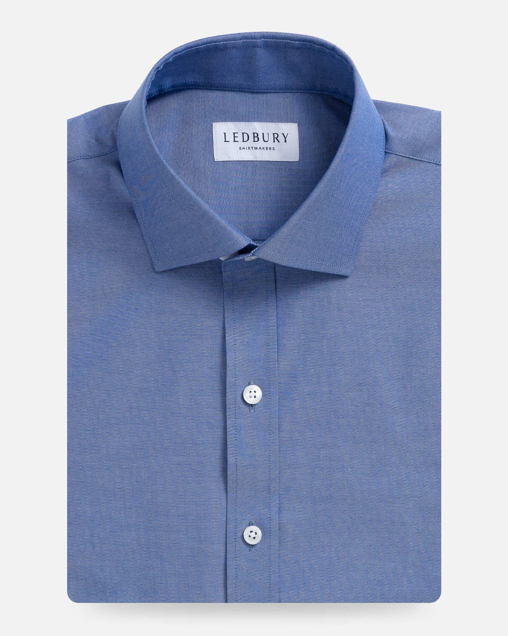 The Blue Harrison Pinpoint Oxford Custom Shirt Custom Dress Shirt- Ledbury